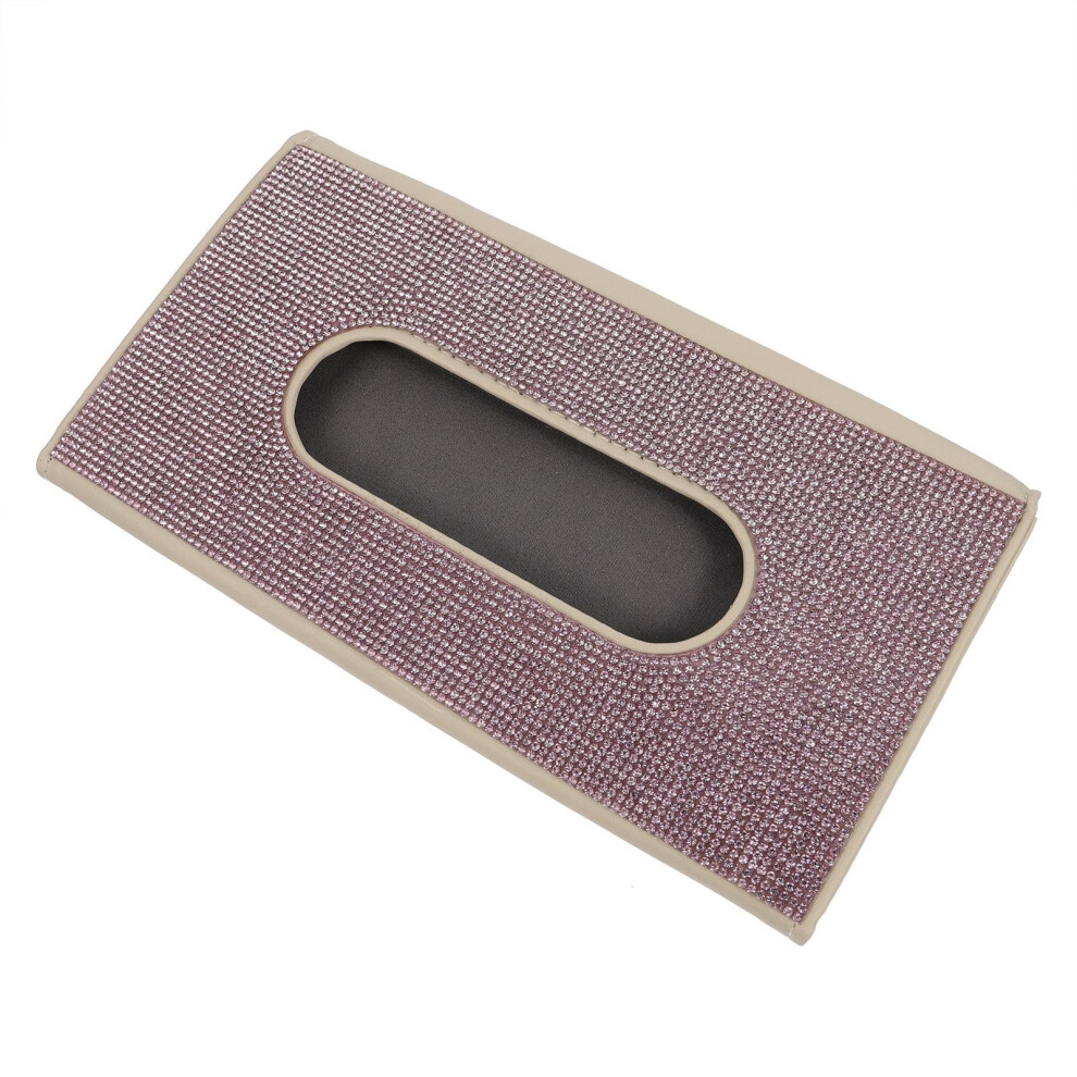 Car Tissue Holder Sun Visor Seat Back Box With Rhinestone 3321439612877