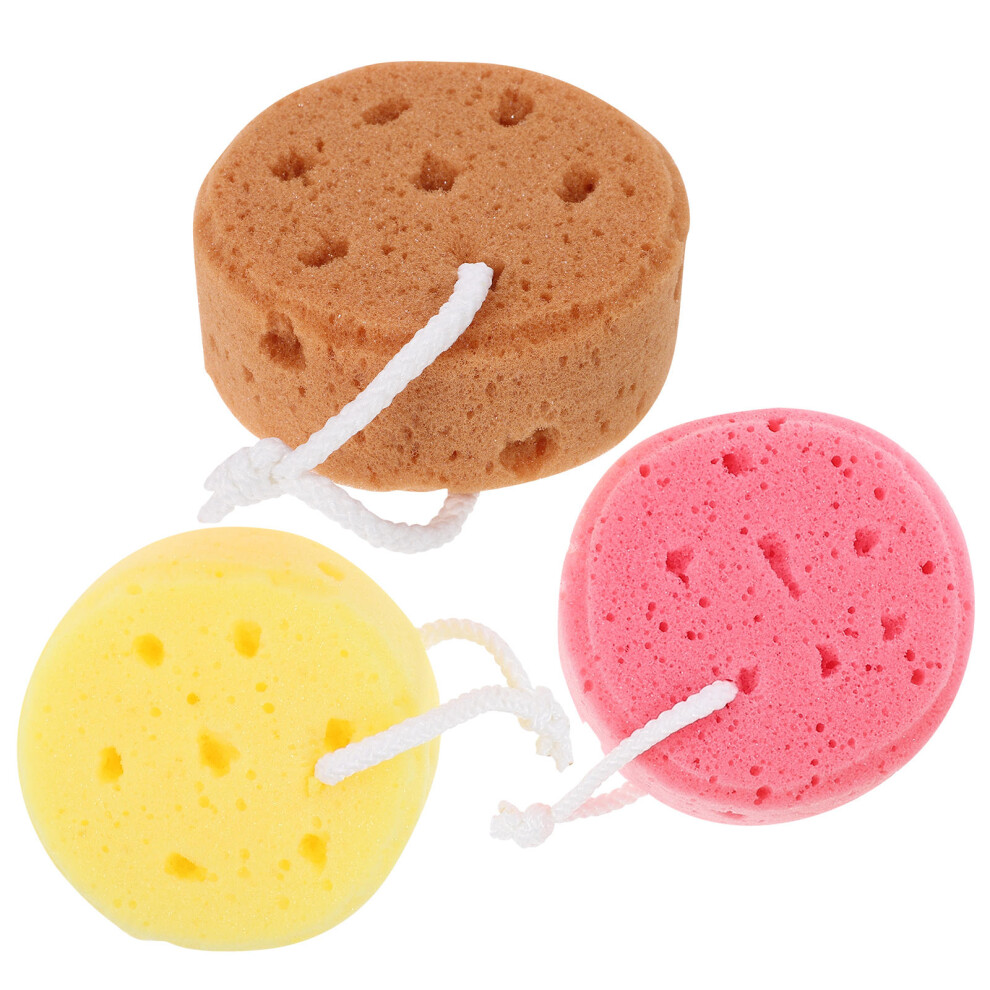 Totority 3Pcs Bathing Balls Sponge Scrubber With Lanyards