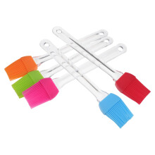 5pcs silicone baking brush with clear handle for oil sauce butter