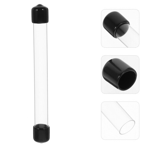 6 Pcs Clear Plastic Round Storage Tubes With Lids 2