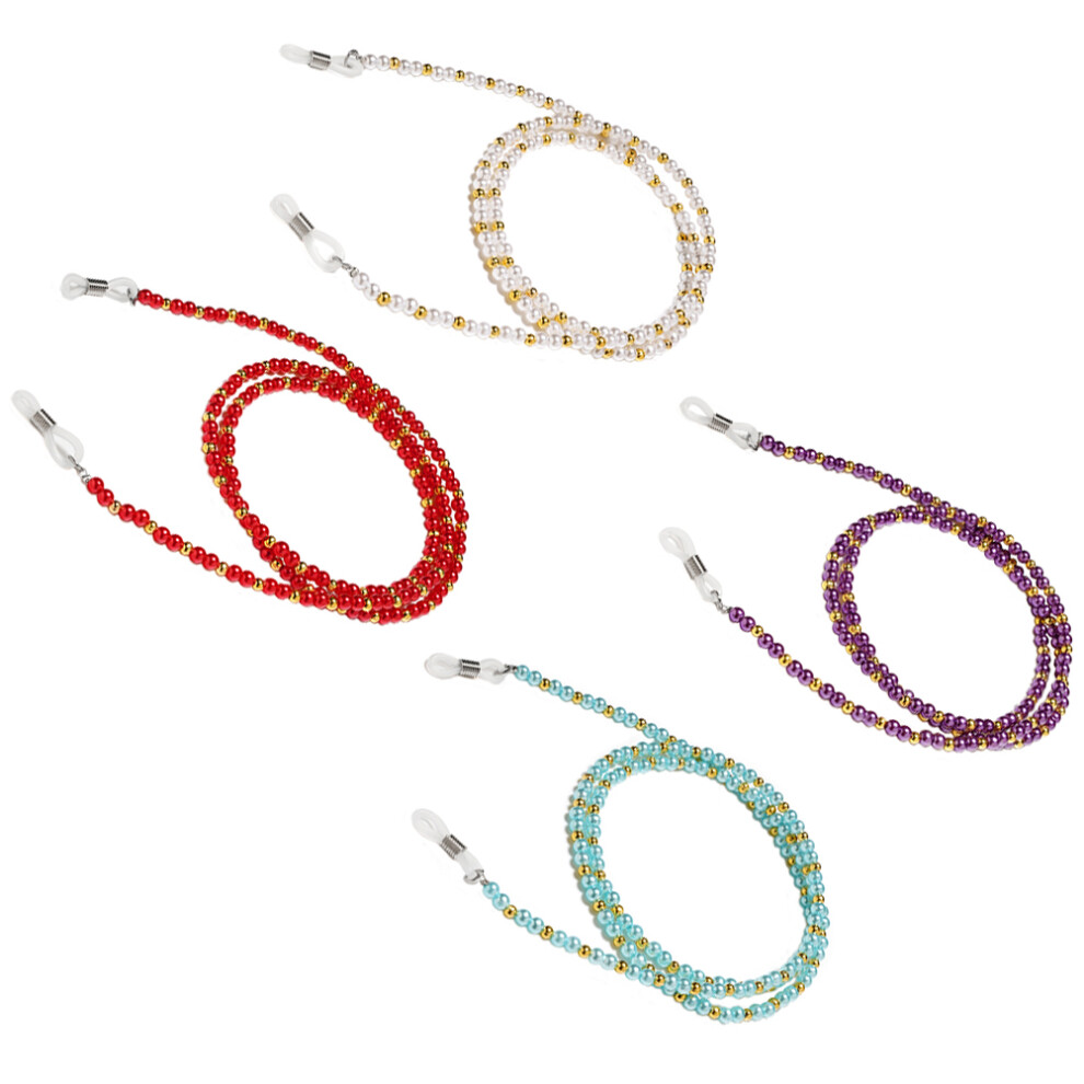 Totority 4Pcs Handmade Beaded Sunglasses Chain Glasses Retainer Cord