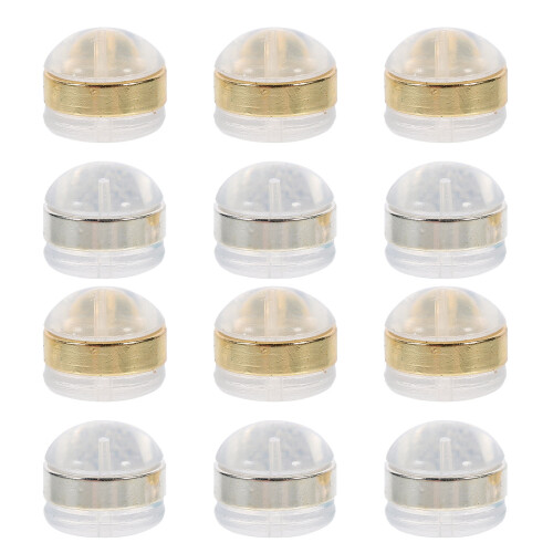 12Pcs Silicone Earring Backs Stopper Jewelry Accessories