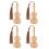 4Pcs Violin Shape Bamboo Bookmarks With Tassel Design 1