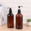 2Pcs 500Ml Refillable Brown Screw Pump Bottles For Essential Oil 7