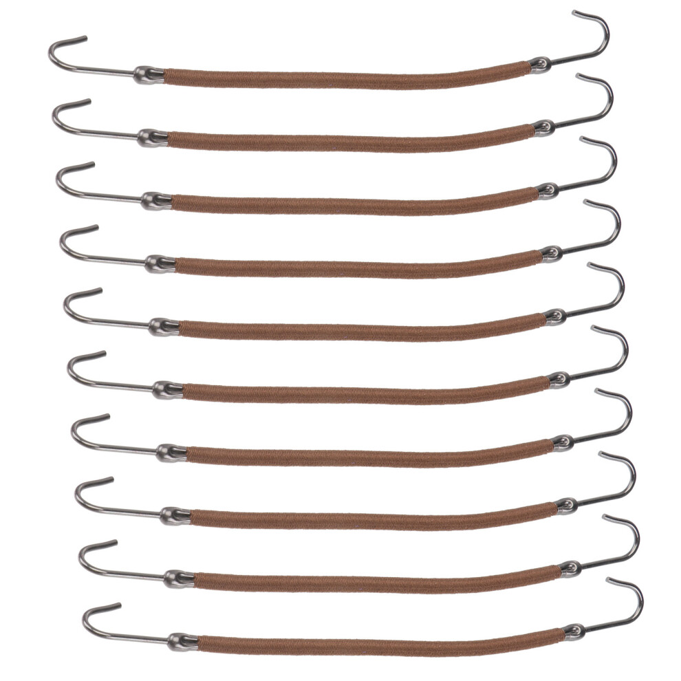 Villcase Unisex Brown 20Pcs Ponytail Hooks Headband Hair Clips Rubber Bands Braid (Coffee)