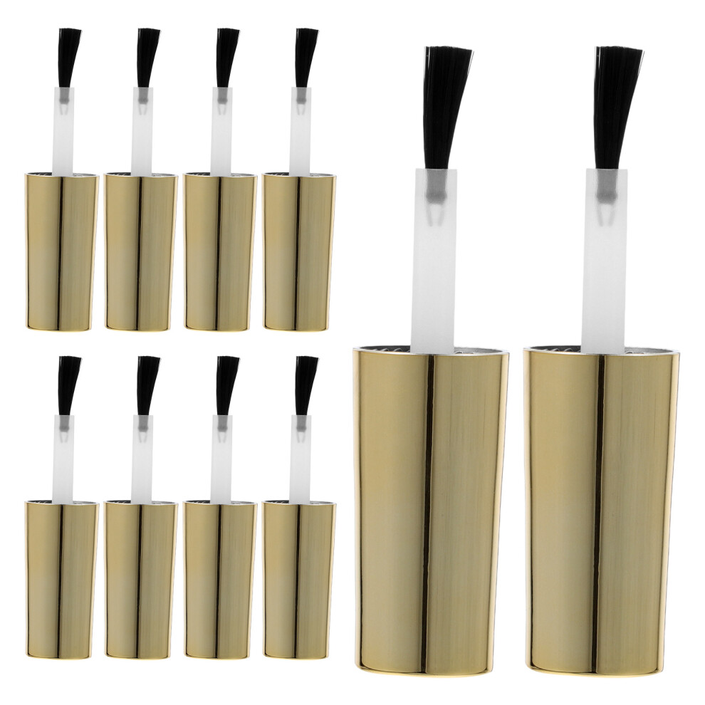 Villcase Light 10Pcs Nail Polish Bottle Caps Replacement With Brush