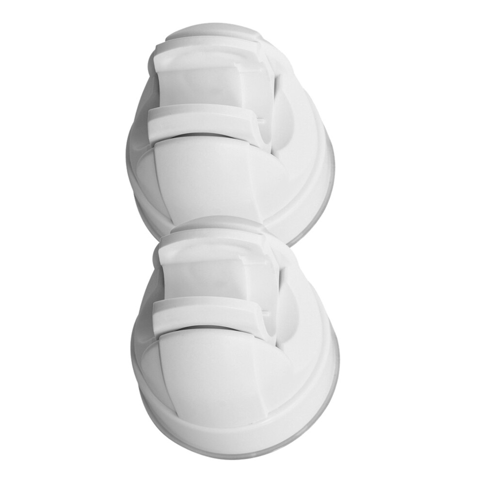 2Pc Adjustable Shower Head Mount Wall Holder For Bathroom (White) 3321439607330