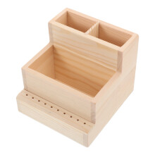Wooden Nail Tool Organizer Large Storage Box For Salon Accessories