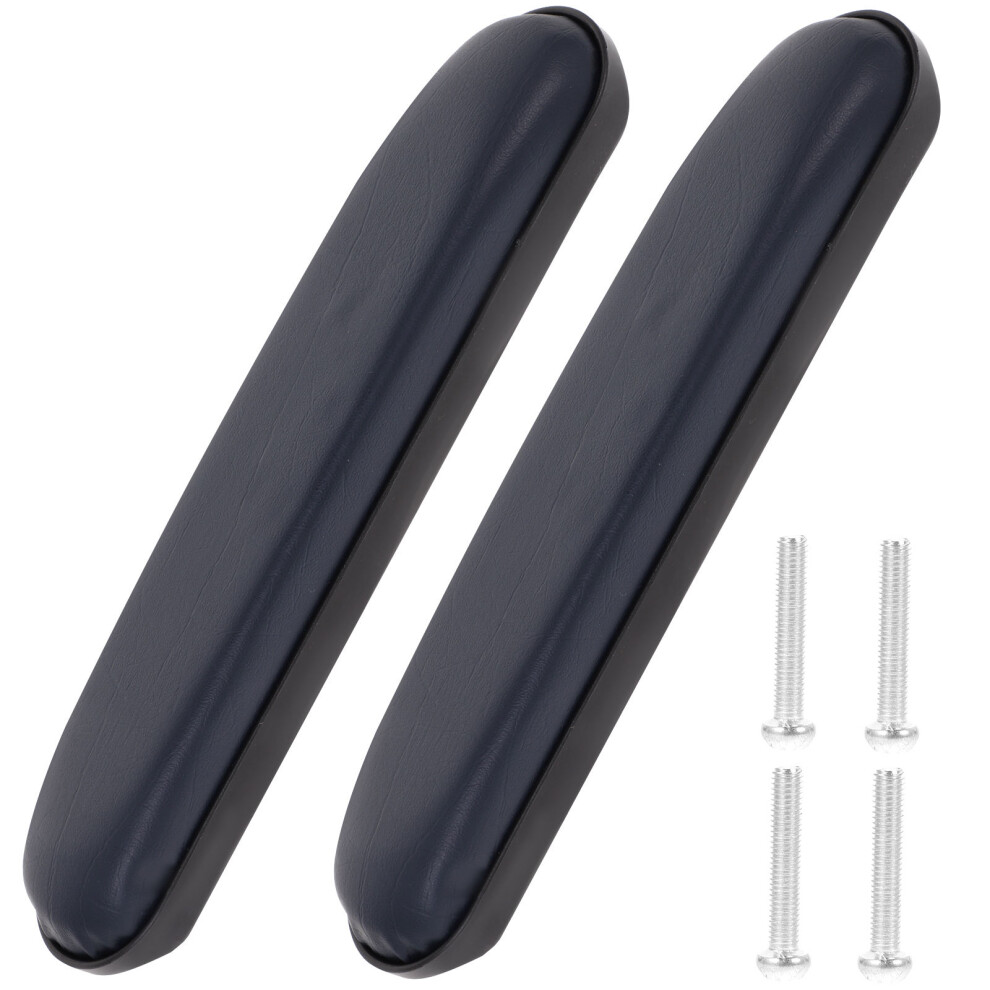 Ohphcall Blue 2Pcs Universal Wheelchair Short Armrest Pads Pvc Sponge Cushion