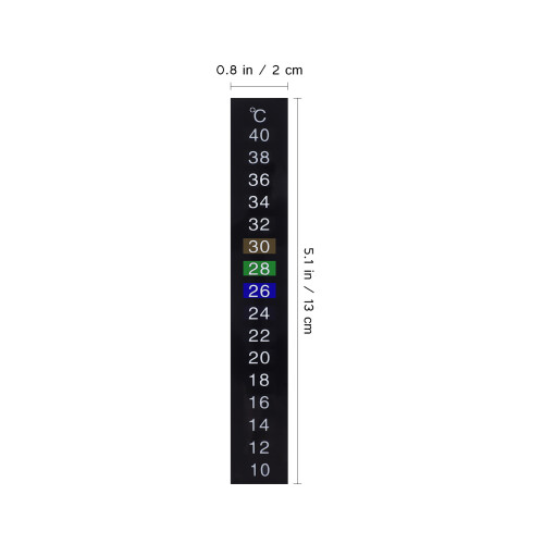 10 Pcs Traditional Stick-On Digital Temperature Strip Celsius 1