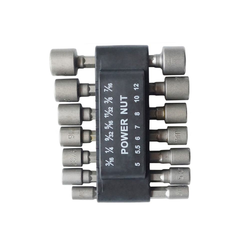 Mini Strong Sleeve Wrench Set Metric Power Nut Driver Drill Bit 3321765906916
