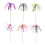 100pcs fruit picks tassel sticks colorful cocktail decor random color 3