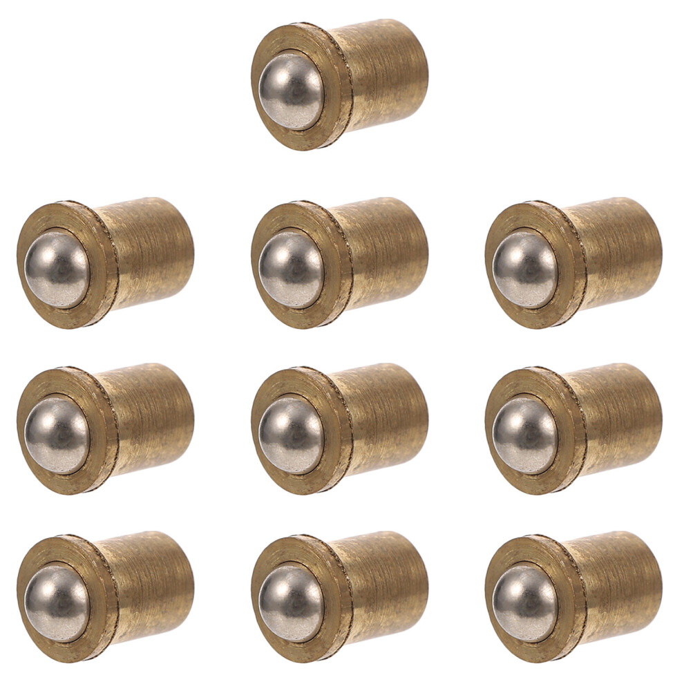10Pcs Sturdy Golden Copper Ball Latch For Door Closet Spring Catch 3321765940194
