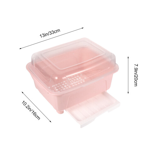 Tableware And Chopsticks Storage Box Pink Material 1pack 1