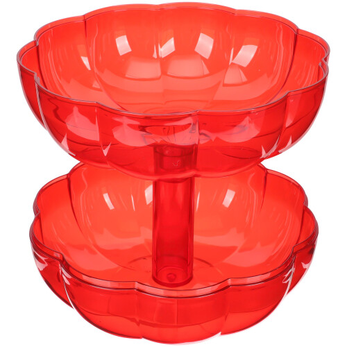 Red Pumpkin Cookie Jar with Cover for Snacks