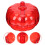 Red Pumpkin Cookie Jar with Cover for Snacks 4
