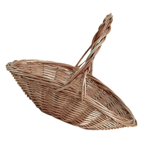 handgeflechteter rattankorb mit für , gemüse,