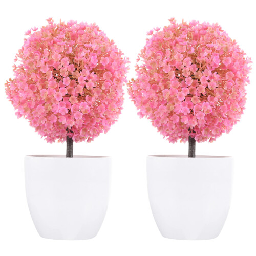 8 stk künstl topfpflanzen bonsai figür kugel topiary baum 1