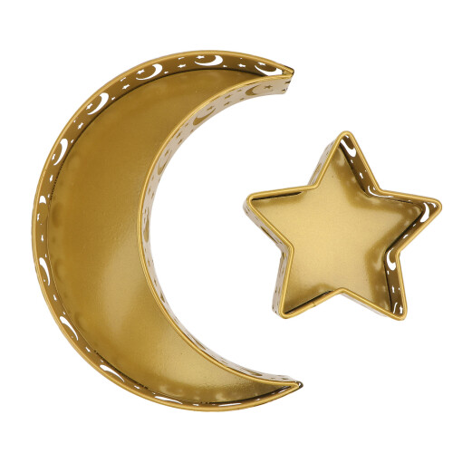 2 essensTablett mond stern dessert service gold 1