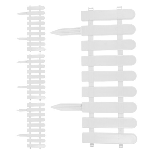 4 Sets Kunststoffzäune Für Und Außen (Weiß)
