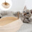 1Pc Khaki Plastic Cat Litter Box with Half-Closed Flap Anti-Splashing 7