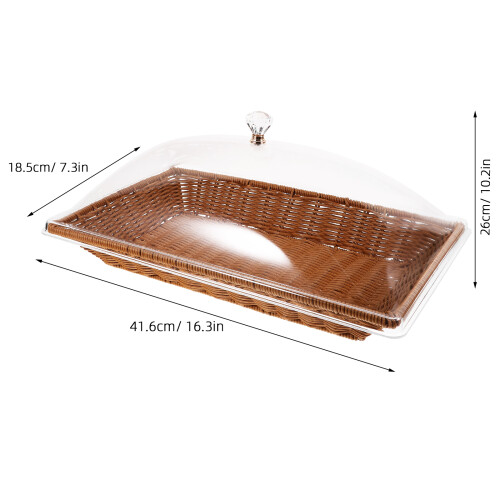 juego de cesta para pan con transparente y para servir 1