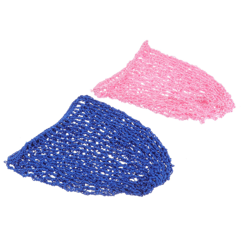 Inoomp 2Pcs Handcraft Crochet Net Hat Long Sleeping Hair Protective Nightcap