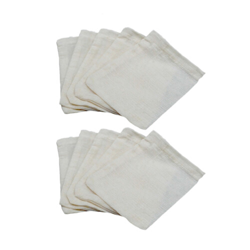 20Pcs White Cotton Tea Bags Drawstring Filter for Loose Leaf Tea