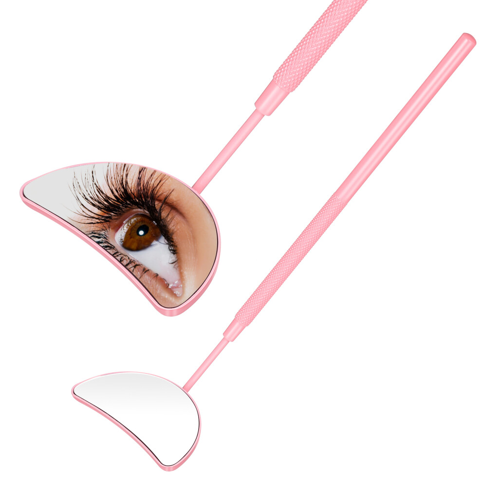 Inoomp 2 Pcs Eyelash Extension Mirrors Handheld Tool For Lash Artists