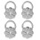 4pcs hypoallergenic adjustable flower earring backs for heavy earrings 1
