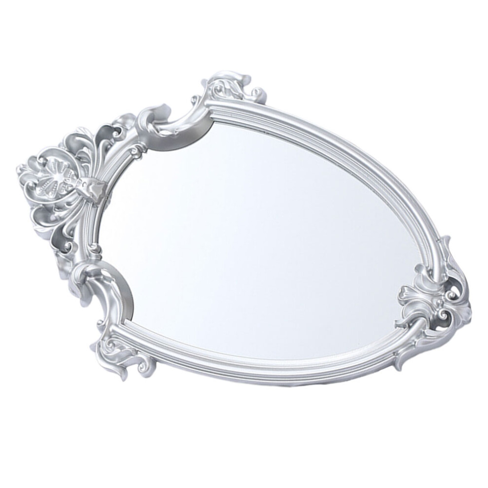 1Pc European Style Wall Mounted Mirror Court (Silver)-image-OPC-PKTKBY6-NEW