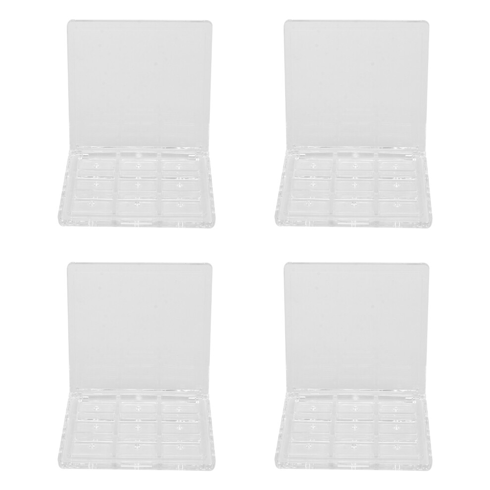 Inoomp 4Pcs Eyeshadow Box With Compartments Organizer Container