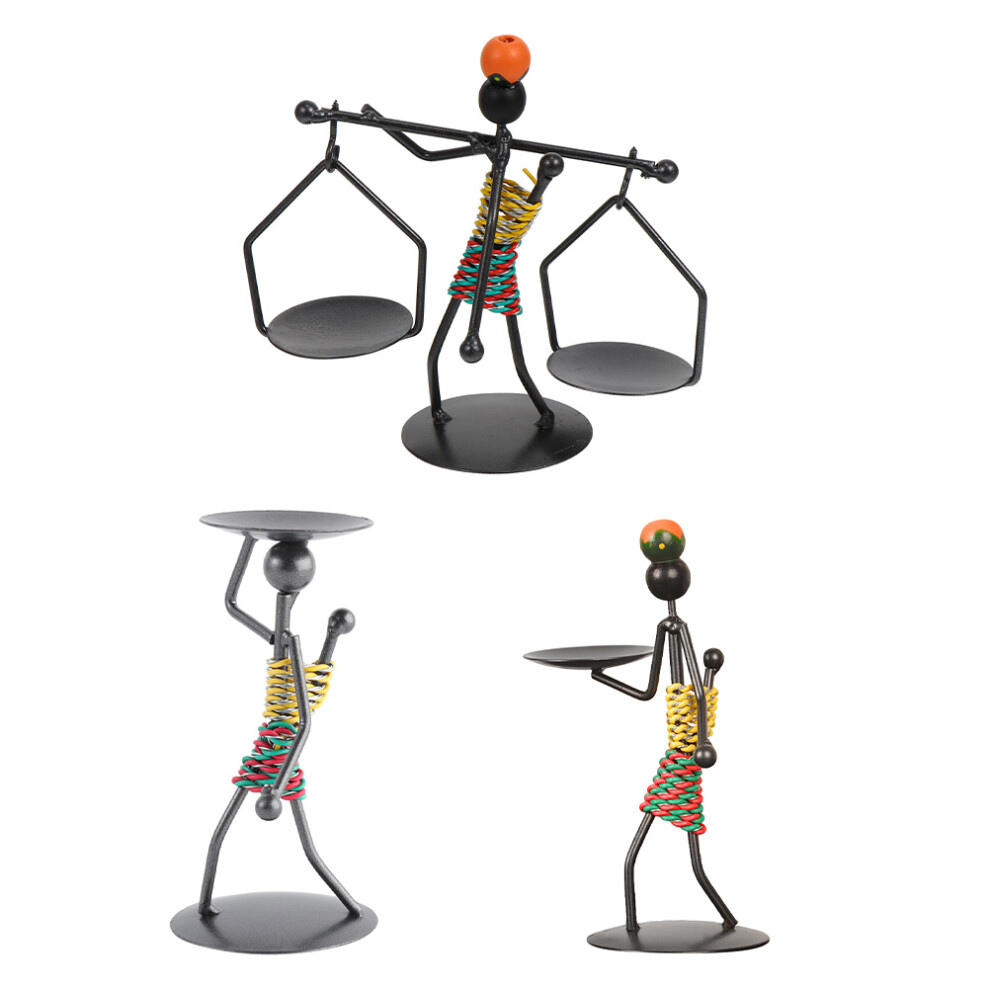 3Pcs Retro Iron Candle Holders Decorative Candle Stands-image-OPC-PKTKCZ6-NEW