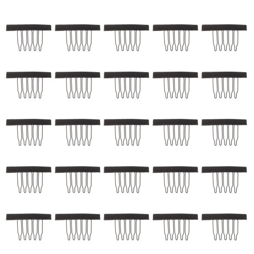 25Pcs Wig Clips Combs Teeth Caps Diy Making Accessories 1