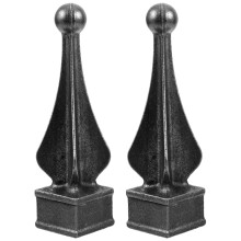 2Pcs Fence Topper Decor Gate Finial Pointed Outdoor Decoration