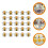 25Pcs Bee Shape Push Pins Multi Function Thumb Tacks Map Accessory 7