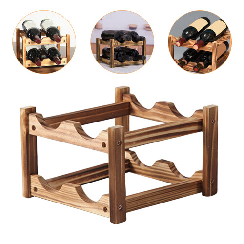 Rack Double-Layer Wooden Display Shelf 2