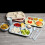 6Pcs Straw Tableware Set For Kids With Plate Bowl Cup Utensils Blue 10