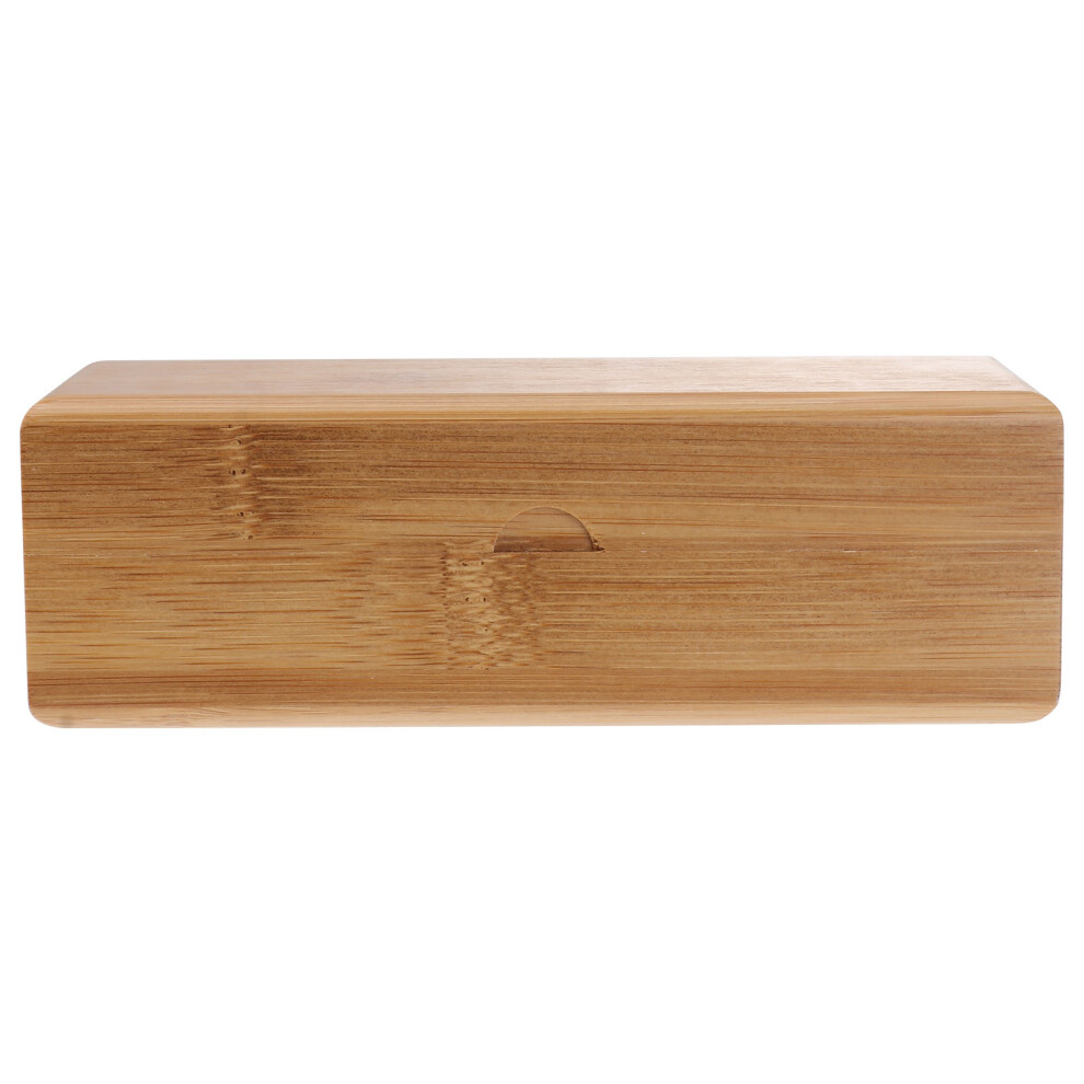 Ohphcall 1Pc Vintage Bamboo Spectacle Case For Sunglasses (Khaki)