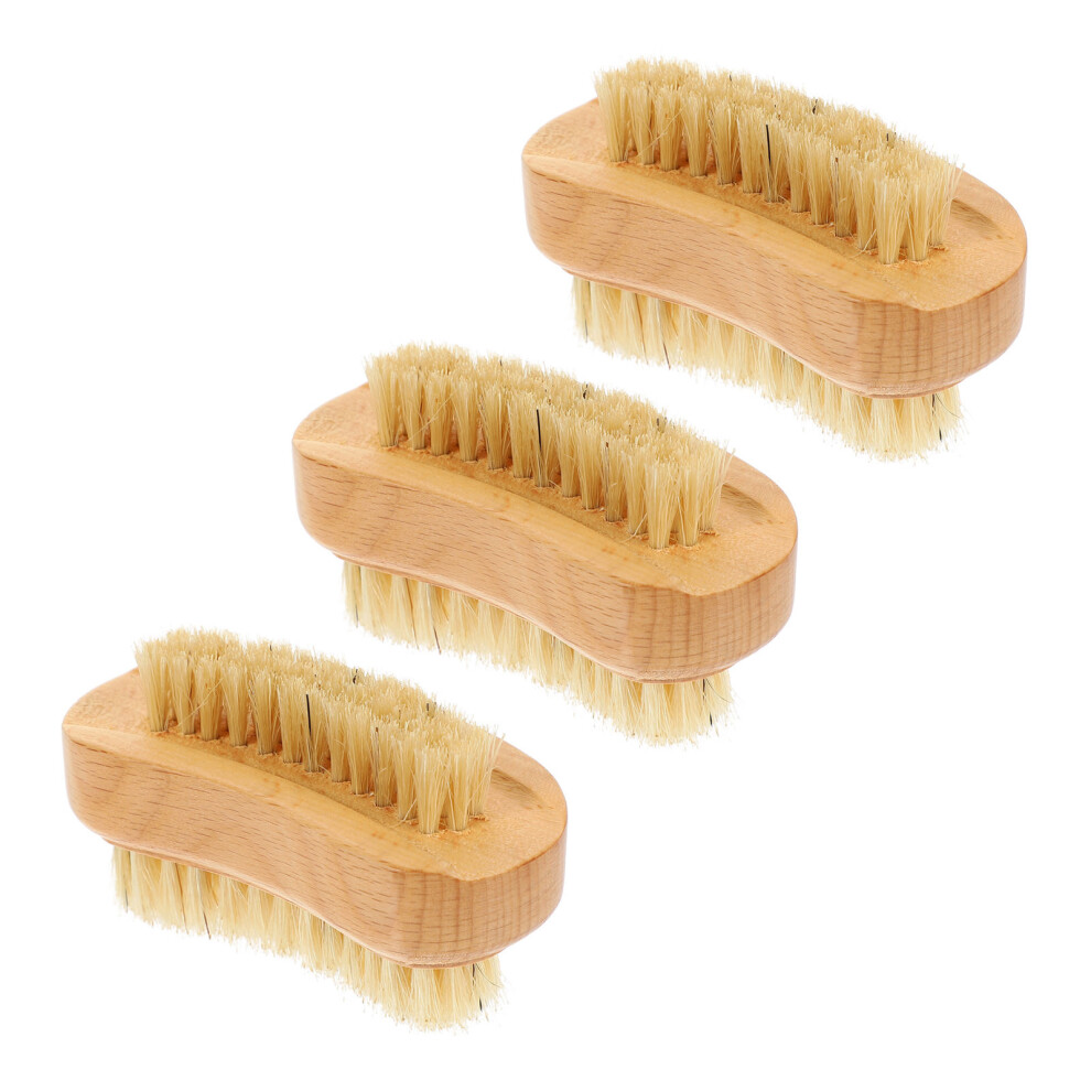 Ohphcall Light 3Pcs Household Nail Cleaners Professional Fingernail Brushes