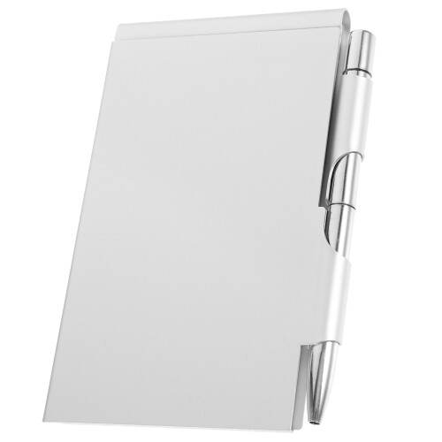 Metal Pocket Notebook With Pen Tearable Mini Notepad Holder