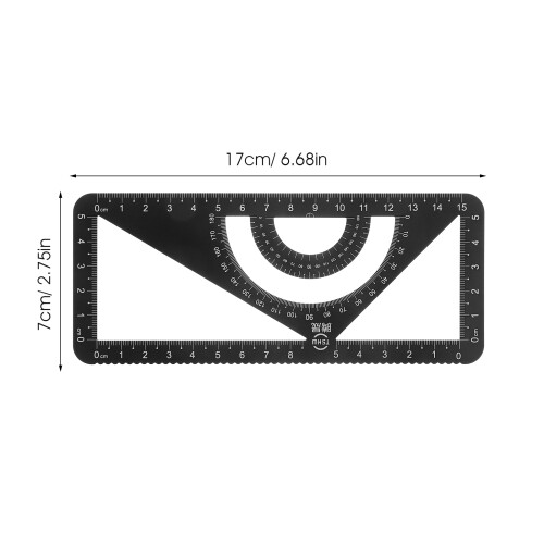 Ruler Set For Drawing Measurement Geometry Triangles And Protractor 1