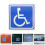6 Sheets Disabled Parking Sign Wheelchair Stickers 6