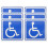 6 Sheets Disabled Parking Sign Wheelchair Stickers 4