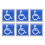 6 Sheets Disabled Parking Sign Wheelchair Stickers 1