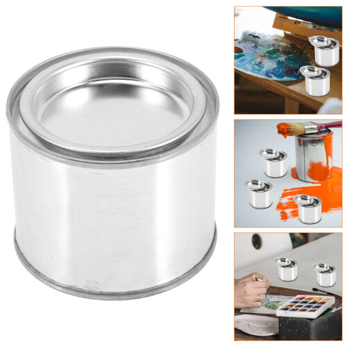 10Pcs Iron Round Paint Storage Can Durable 0.1L Ink Container 1
