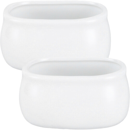 2 pcs ceramic coffee sugar jars cube containers for table use