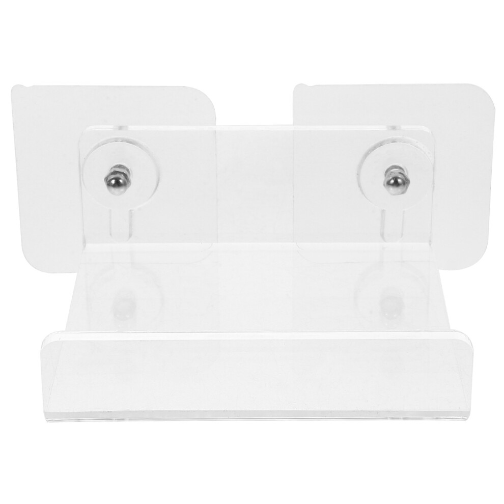 Acrylic Floating Shelf Punch Free Bathroom Wall Storage Rack 3321770176434