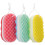 3Pcs Bath Sponge Body Scrubber With Hanging Rope For Shower 11