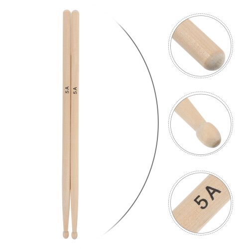 1 Pair Maple Drum Sticks 5A Classic Wooden Drumsticks 2